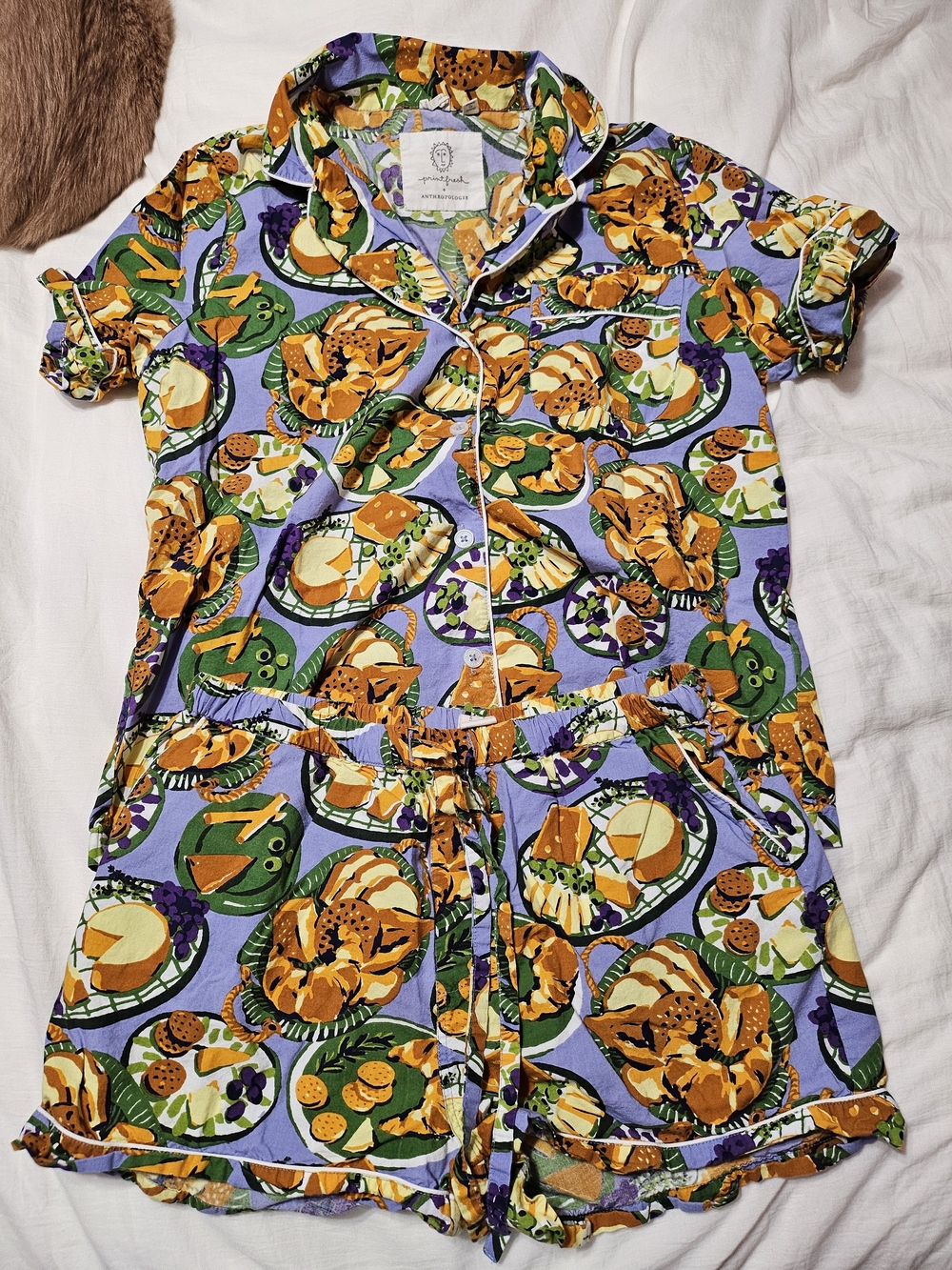 Printfresh Cheese Plate Short Sleep Set Size Small - Picture 5 of 8